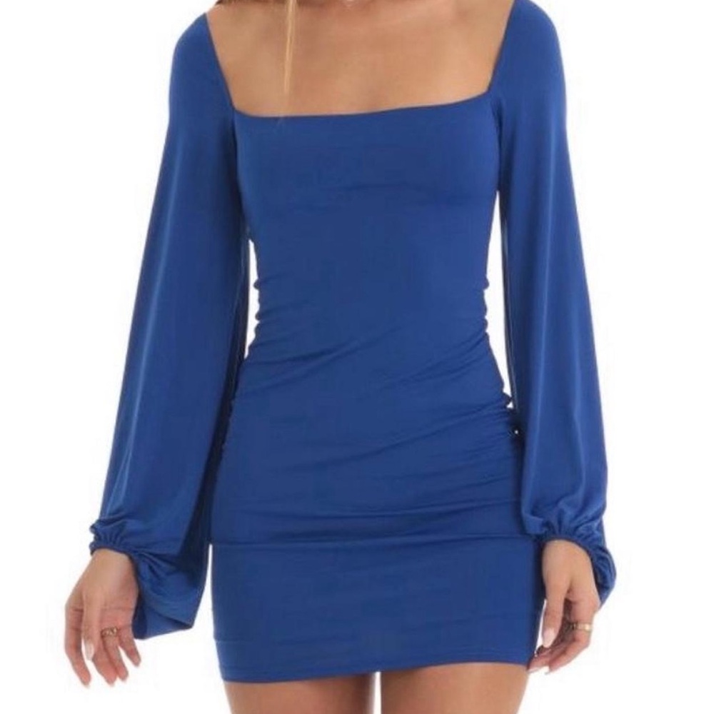 Lucy in the Sky Royal Blue Long Sleeve Dress